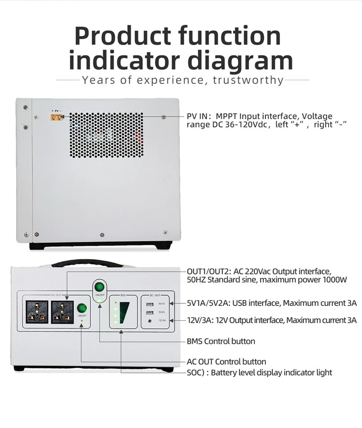 1kwh battery solar battery for house powerwall portable power home battery backup function