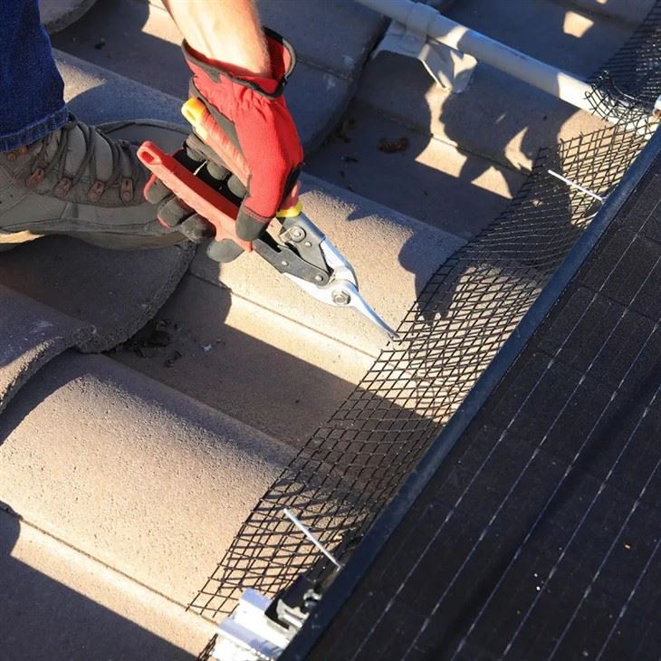Solar panel mesh guard project